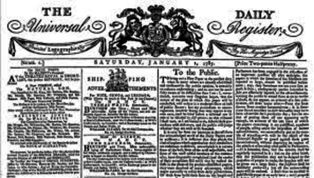 Newspapers are first published in London