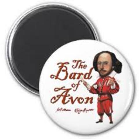 William Shakespeare, the Bard of Avon, is born