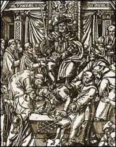 With the Supremacy Act, Henry VIII proclaims himself head of Church of England