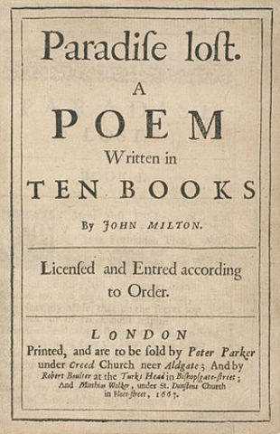 John Milton begins Paradise Lost