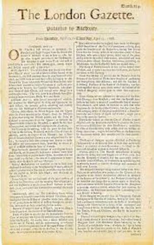 Newspapers are first published in Lonodn