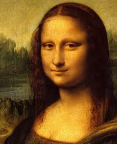 Leonardo da Vinci paints the Mona Lisa