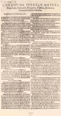 Newspapers are first published in London