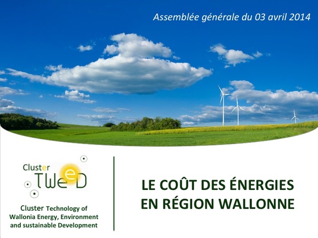 Sortie de l'étude sur l'impact économique des énergies renouvelables en Wallonie