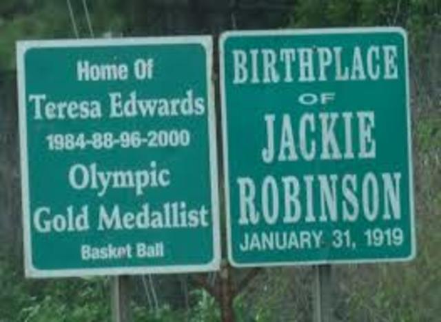 Jackie Robinson was born.