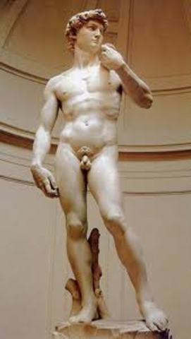 Michelangelo sculpts the David