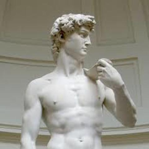 Michelangelo sculpts the David