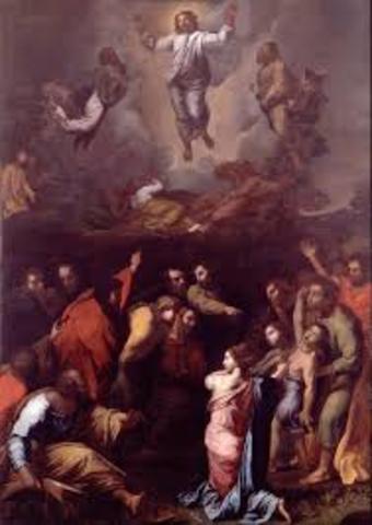 Rapheal paints the Transfiguration