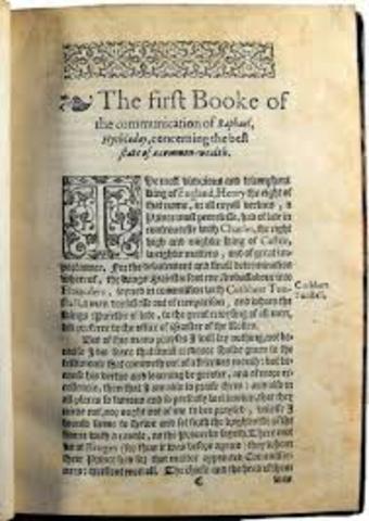 Thomas More writes Utopia