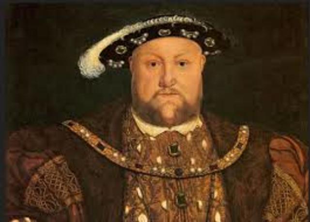 King Henry VIII begins the protestant Anglican Church.