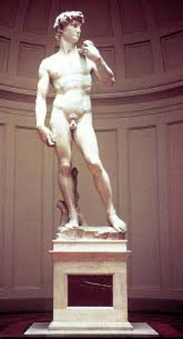 Michelangelo sculpts the David