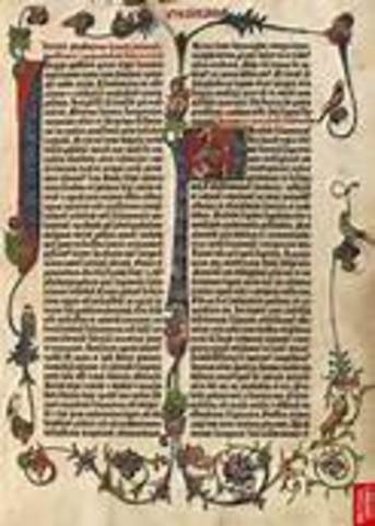 gutenburg prints the first bible