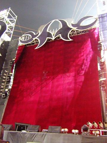 The stage of the concert