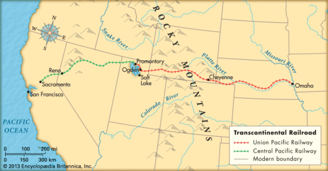 Transcontinental Railroad Completed
