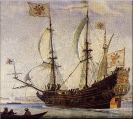 Первый в России парусный корабыль