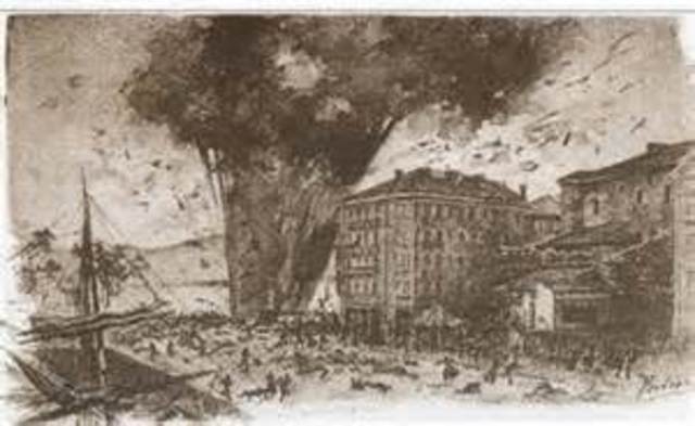 Exploto el barco Cabo Machichaco