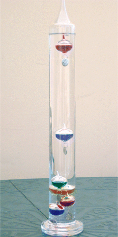 Galileo invents the thermometer