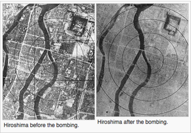 The bombing of Hiroshima