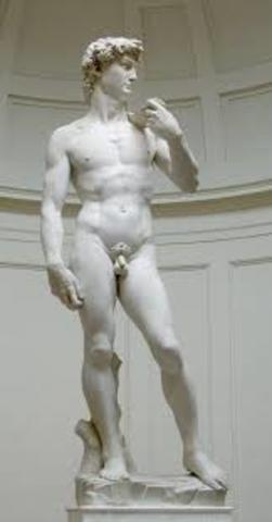 Michael angelo sculpts the danid