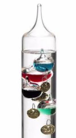 Galileo invents the thermometer