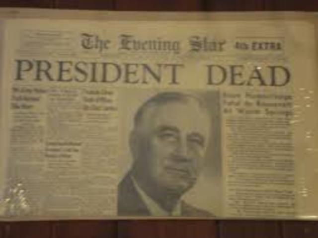 FDR died in office