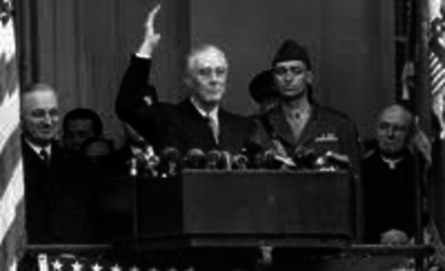FDR was elected for his fourth term