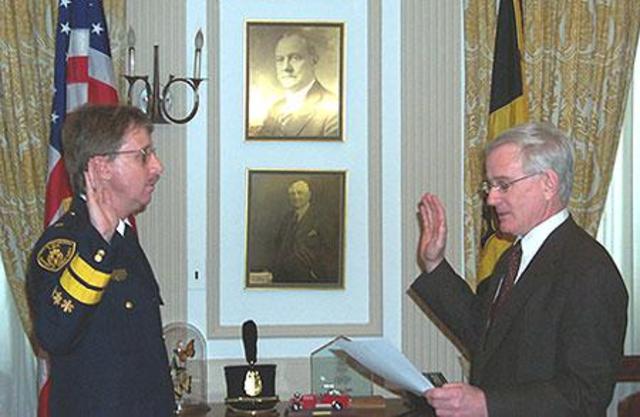 Sworn into office.