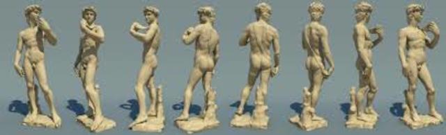 Michelangelo sculpts the David