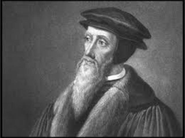 John Calvin publishes Institutes of the Christian Religion
