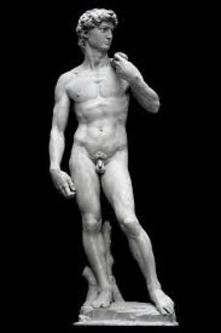 Michelangelo sculpts the David