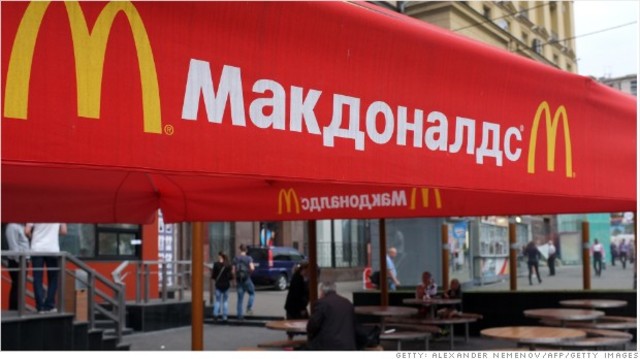 McDonald's opens a new location in Moscow, Russia