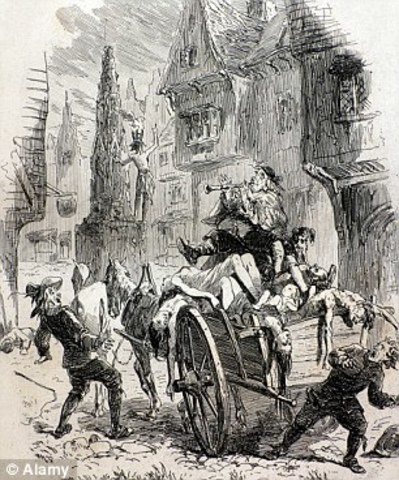 Black Death strikes Europe