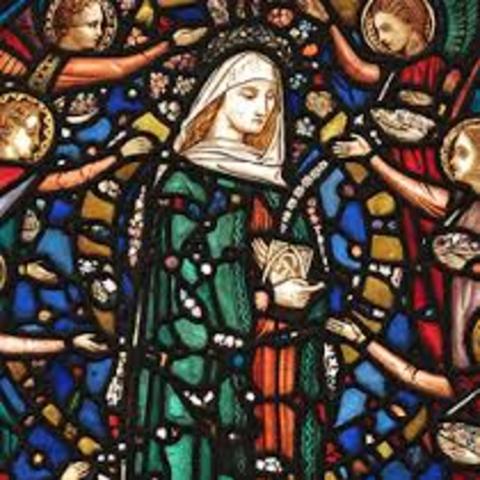 Stained glass and gothic style