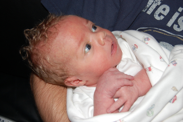 After a very, very long wait, Eli is born! (Sarah)