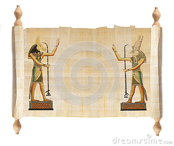 Egyptian papyrus scrolls 600 B.C.