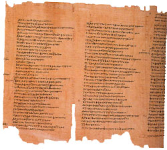 600 B.C. – Egyptian papyrus scrolls