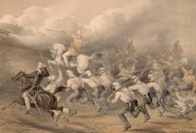 East India Company collapses due to Sepoy Rebellion; British Raj begins