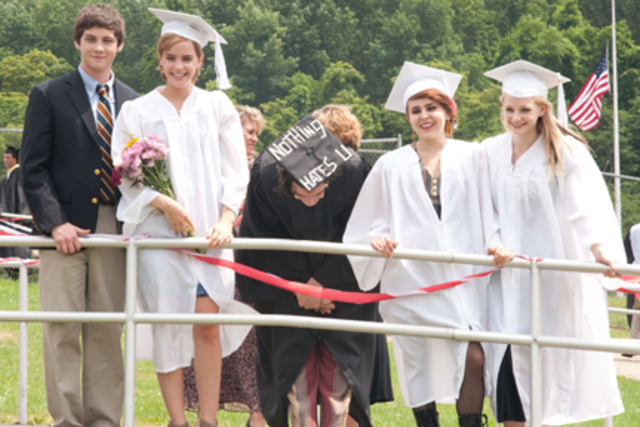 The whole gang graduates while Charlie becomes a sophmore.