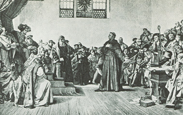 Diet of Worms condemns Luther