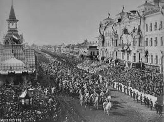 Nicholas II crowned Tsar of Russia