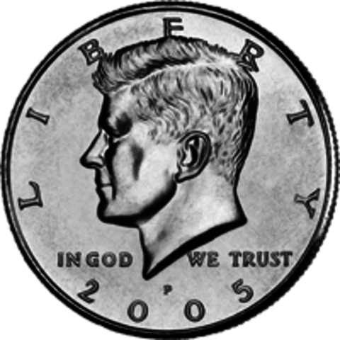 Ceremones are held to begin the production of the silver coin with Kenneys side profile printed on top.