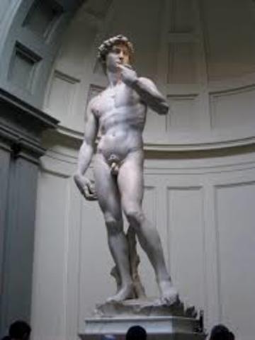 Michelangelo sculpts the David