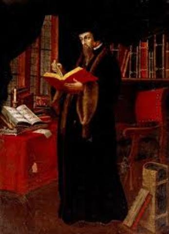 John Calvin publishes Institutes of the Christian Religion