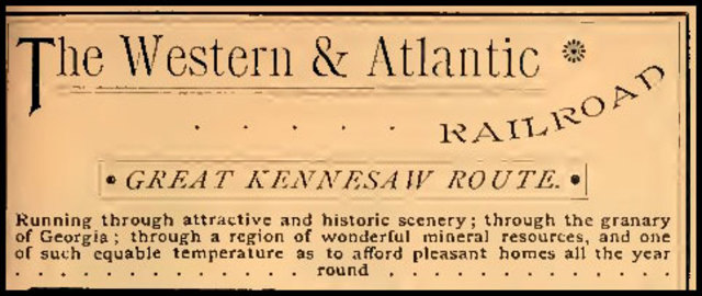 Western and Atlantic Railroads were Chartered