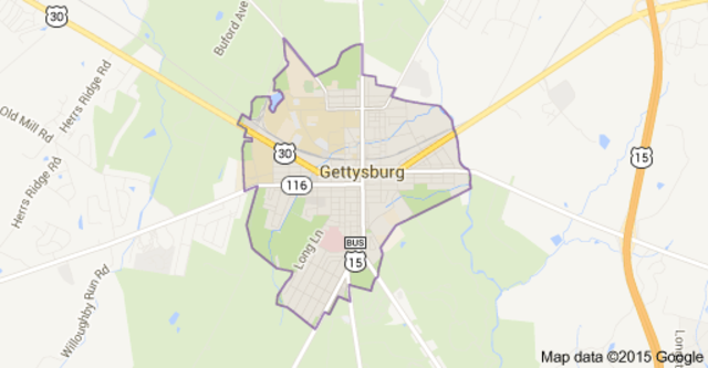 driving about 1, 1/2 to get to Gettysburg, PA