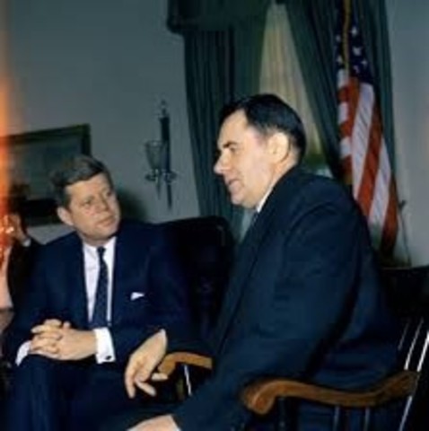 Robert Kennedy meets with Soviet Foreign Minister Andrei Gromyko.
