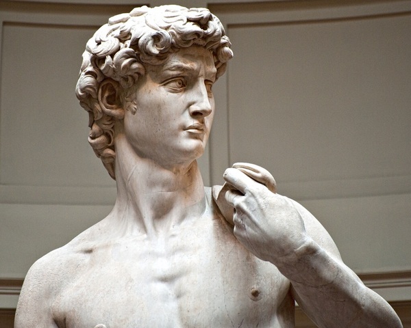 Michelangelo sculpts the David