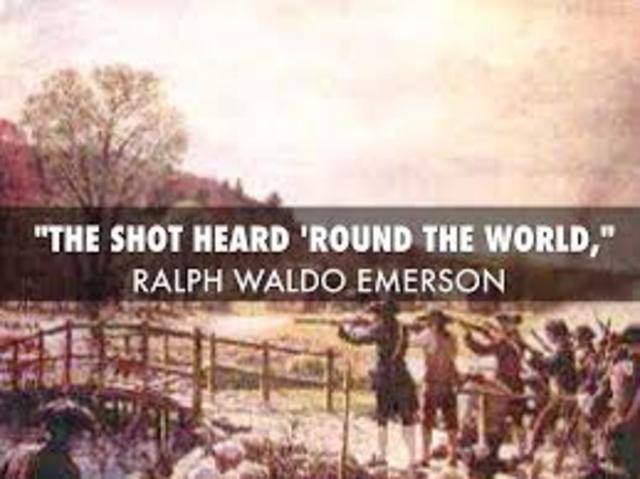 Battle of Lexington and Concord – “shot heard ‘round the world”