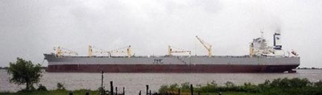 Skimmers, including the giant "A Whale", are cleaning oil from the surface