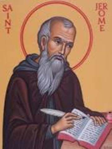 St. Jerome finishes the Vulgate.